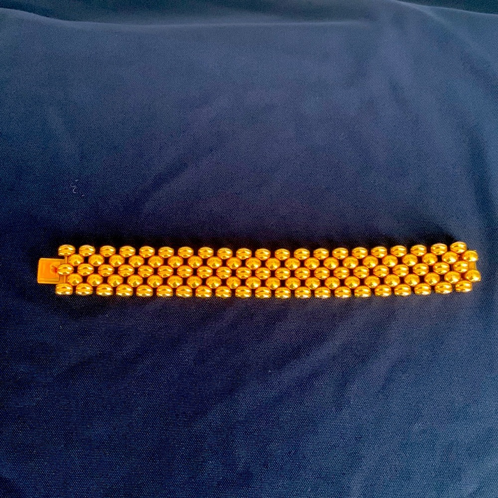 Panther link gold tone bracelet